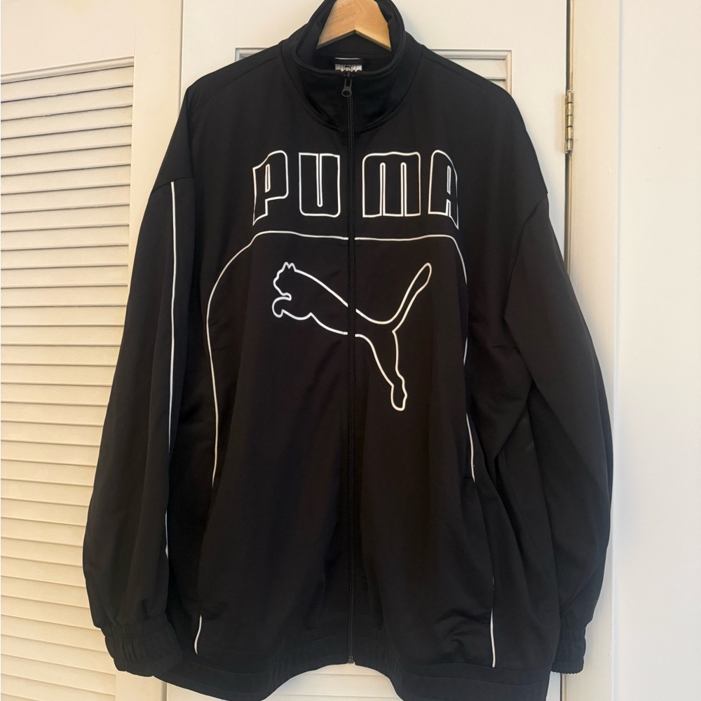 PUMA Black Windbreaker Jacket for Men